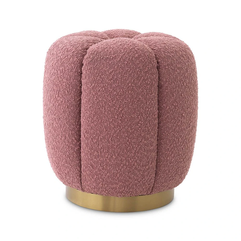 Eichholtz Orchanic Stool - Boucle Rose 2 Eichholtz Orchanic Stool - Boucle Rose - Image 2