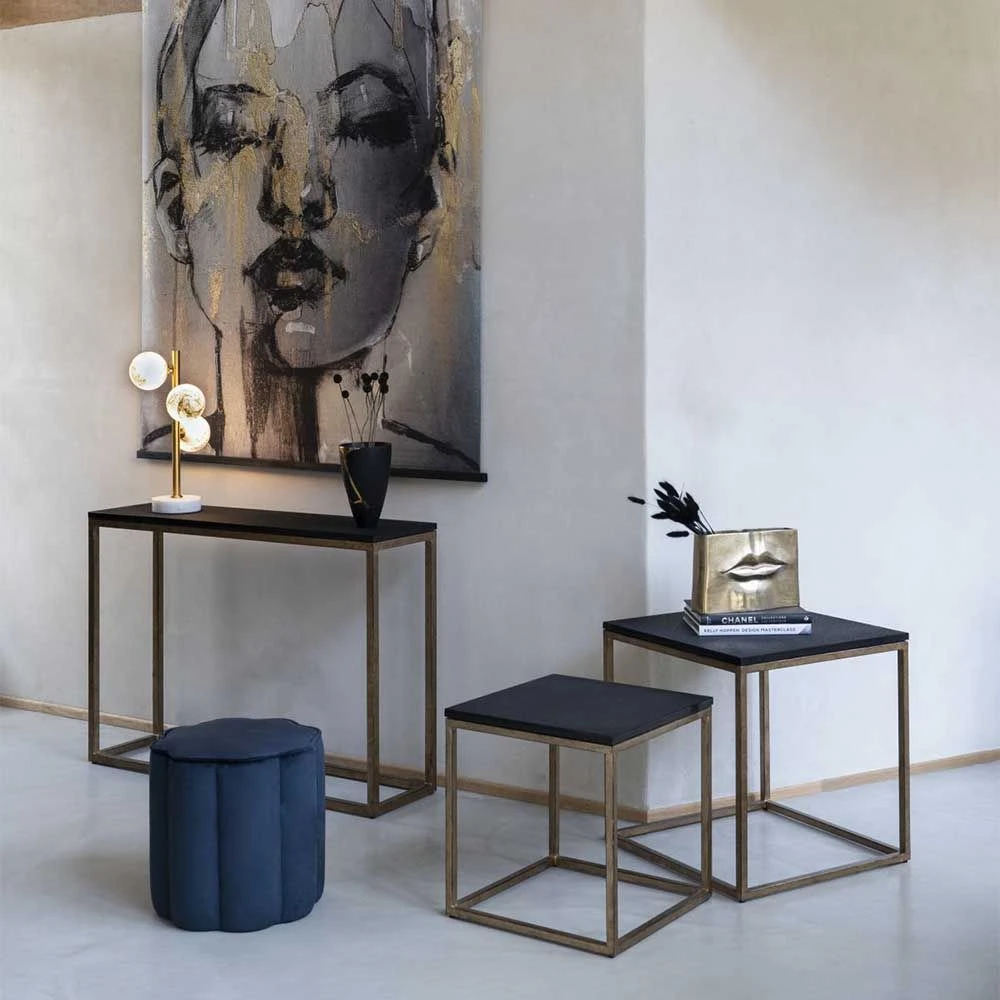 Charington Footstool - Royal Blue Velvet 2 Charington Footstool - Royal Blue Velvet - Image 2