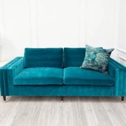 Clearance Edgar Sofa - 4 Seater - Lustrous Teal