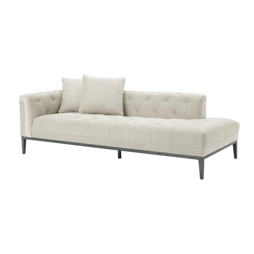 Eichholtz Cesare Lounge Sofa - Left - Pebble Grey 2 Eichholtz Cesare Lounge Sofa - Left - Pebble Grey - Image 2