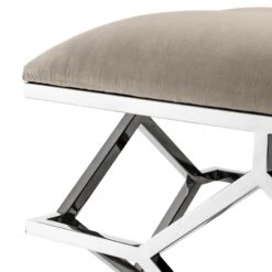 Eichholtz Trellis Bench - Polished Stainless Steel | Pebble Grey 6 Eichholtz Trellis Bench - Polished Stainless Steel | Pebble Grey -Armchairs Sales 112309 2