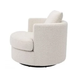 Eichholtz Felix Swivel Chair - Boucle Cream -Armchairs Sales 113960 4