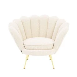 Eichholtz Trapezium Chair - Boucle Cream -Armchairs Sales 113990 1