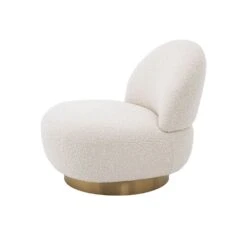 Eichholtz Clement Swivel Chair - Boucle Cream -Armchairs Sales 114306 4 1 1