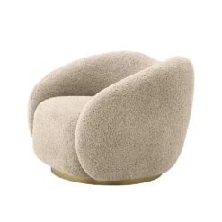 Eichholtz Diego Swivel Chair - Canberra Sand -Armchairs Sales 114677 3 1 1