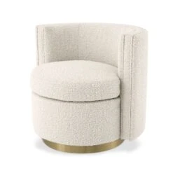 Eichholtz Amanda Swivel Chair - Boucle Cream