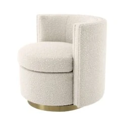 Eichholtz Amanda Swivel Chair - Boucle Cream -Armchairs Sales 115379 4 1 1