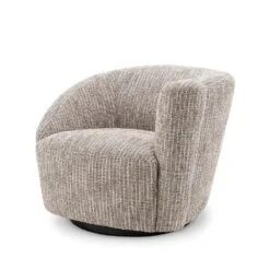 Eichholtz Colin Swivel Chair - Mademoiselle Beige - Right