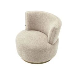 Eichholtz Alonso Swivel Chair - Canberra Sand -Armchairs Sales 115577 5 1 1
