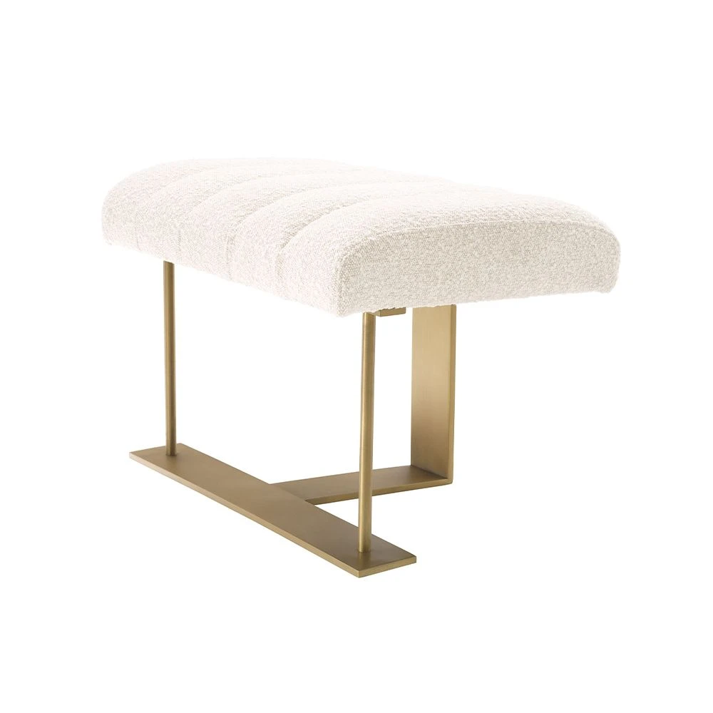 Eichholtz McGuire Stool - Boucle Cream 3 Eichholtz McGuire Stool - Boucle Cream - Image 3