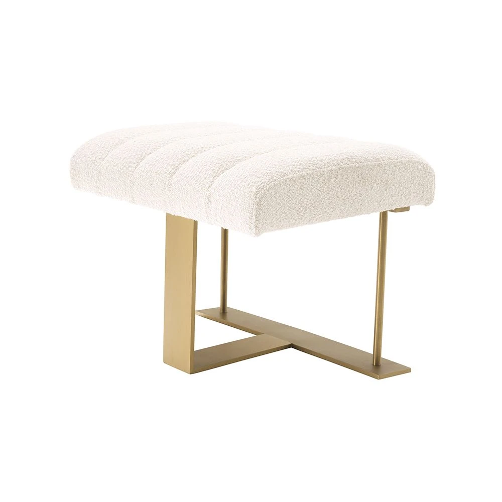 Eichholtz McGuire Stool - Boucle Cream 4 Eichholtz McGuire Stool - Boucle Cream - Image 4