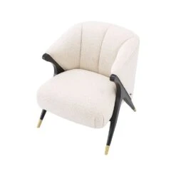 Eichholtz Pavone Armchair - Boucle Cream 8 Eichholtz Pavone Armchair - Boucle Cream -Armchairs Sales 116565 5 1 1