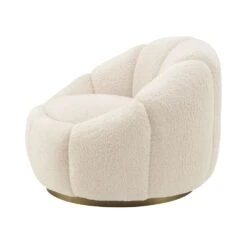 Eichholtz Inger Swivel Chair - Brisbane Cream -Armchairs Sales 116618 3 1 1