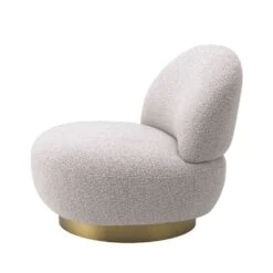 Eichholtz Clement Swivel Chair - Boucle Grey -Armchairs Sales 116622 4 1 1