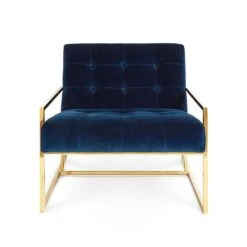 Jonathan Adler Goldfinger Lounge Chair – Rialto Navy -Armchairs Sales 21690 goldfinger chair rialtonavy 1