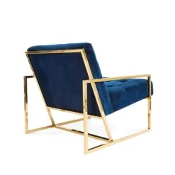 Jonathan Adler Goldfinger Lounge Chair – Rialto Navy -Armchairs Sales 21690 goldfinger chair rialtonavy 4
