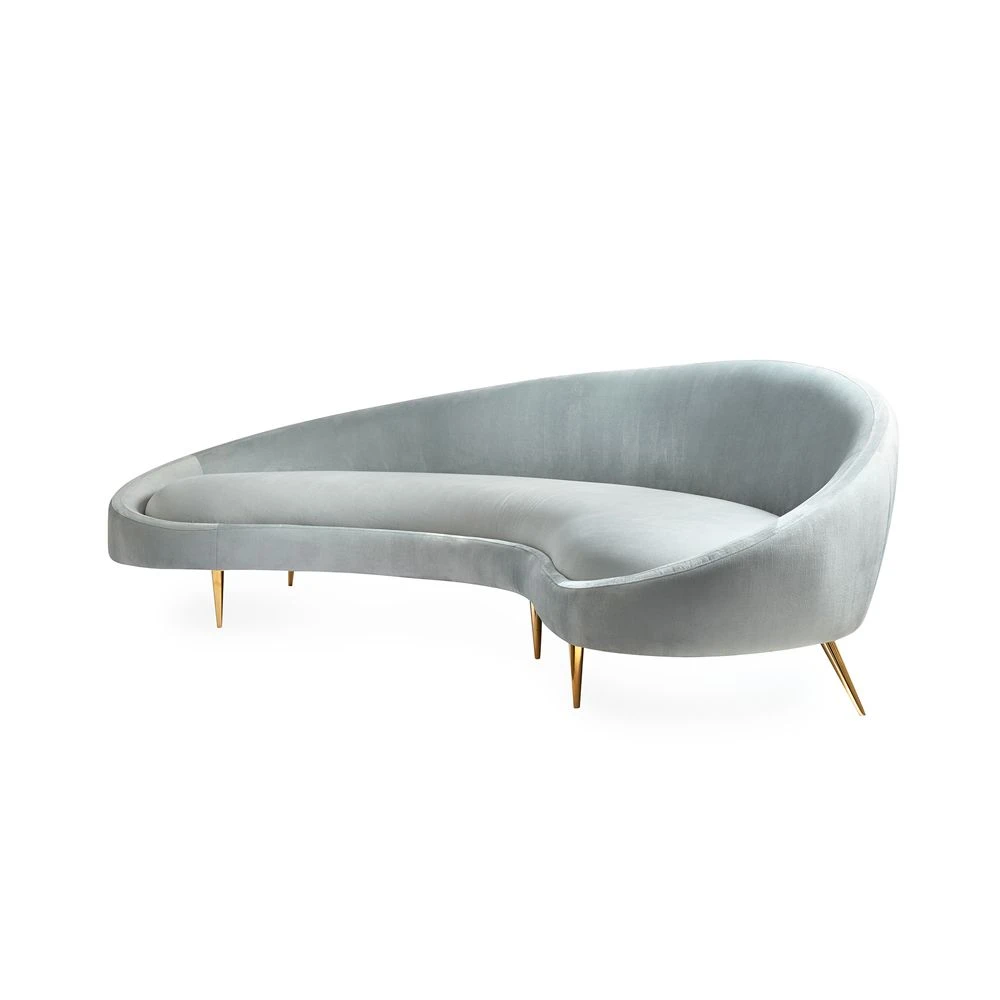 Jonathan Adler Ether Curved Sofa - Bergamo Azure 4 Jonathan Adler Ether Curved Sofa - Bergamo Azure - Image 4