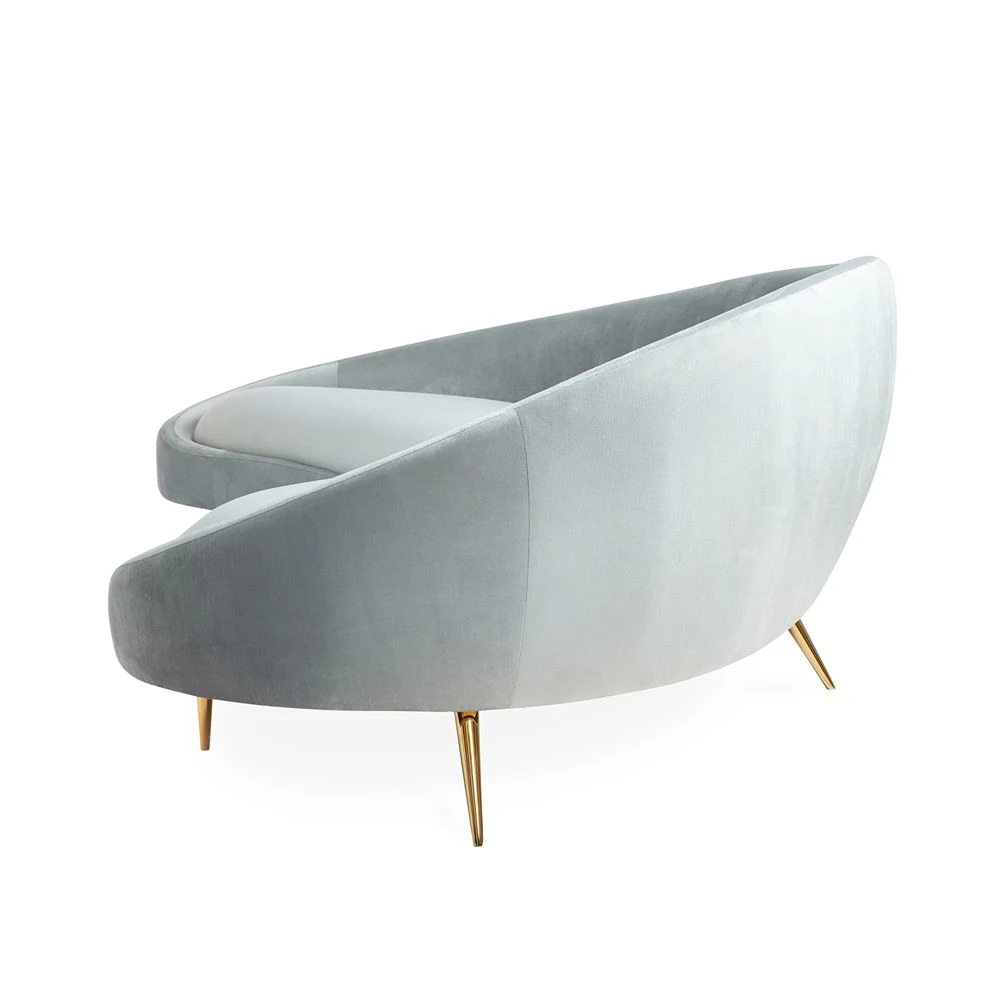 Jonathan Adler Ether Curved Sofa - Bergamo Azure 5 Jonathan Adler Ether Curved Sofa - Bergamo Azure - Image 5