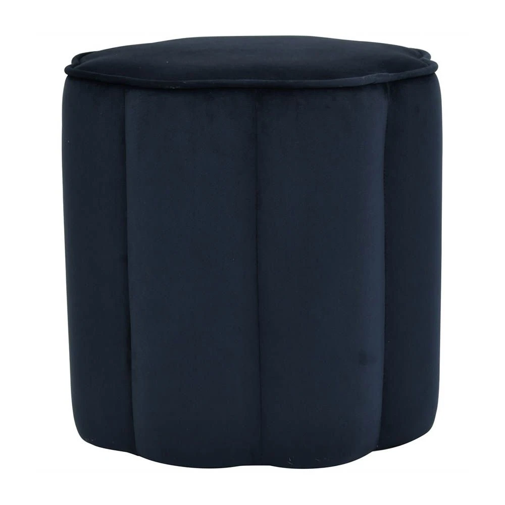 Charington Footstool - Royal Blue Velvet 3 Charington Footstool - Royal Blue Velvet - Image 3