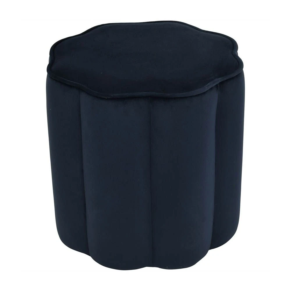 Charington Footstool - Royal Blue Velvet 4 Charington Footstool - Royal Blue Velvet - Image 4