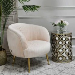 Hepburn Armchair - Pink Velvet