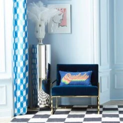 Jonathan Adler Goldfinger Lounge Chair – Rialto Navy