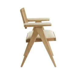 Blanc D'Ivoire Colby Armchair - Natural - Tall -Armchairs Sales fauteuil colby haut ecru 2