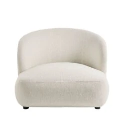 Blanc D'Ivoire Lisette Wide Armchair - Cream 9 Blanc D'Ivoire Lisette Wide Armchair - Cream -Armchairs Sales fauteuil lisette large en bouclette creme