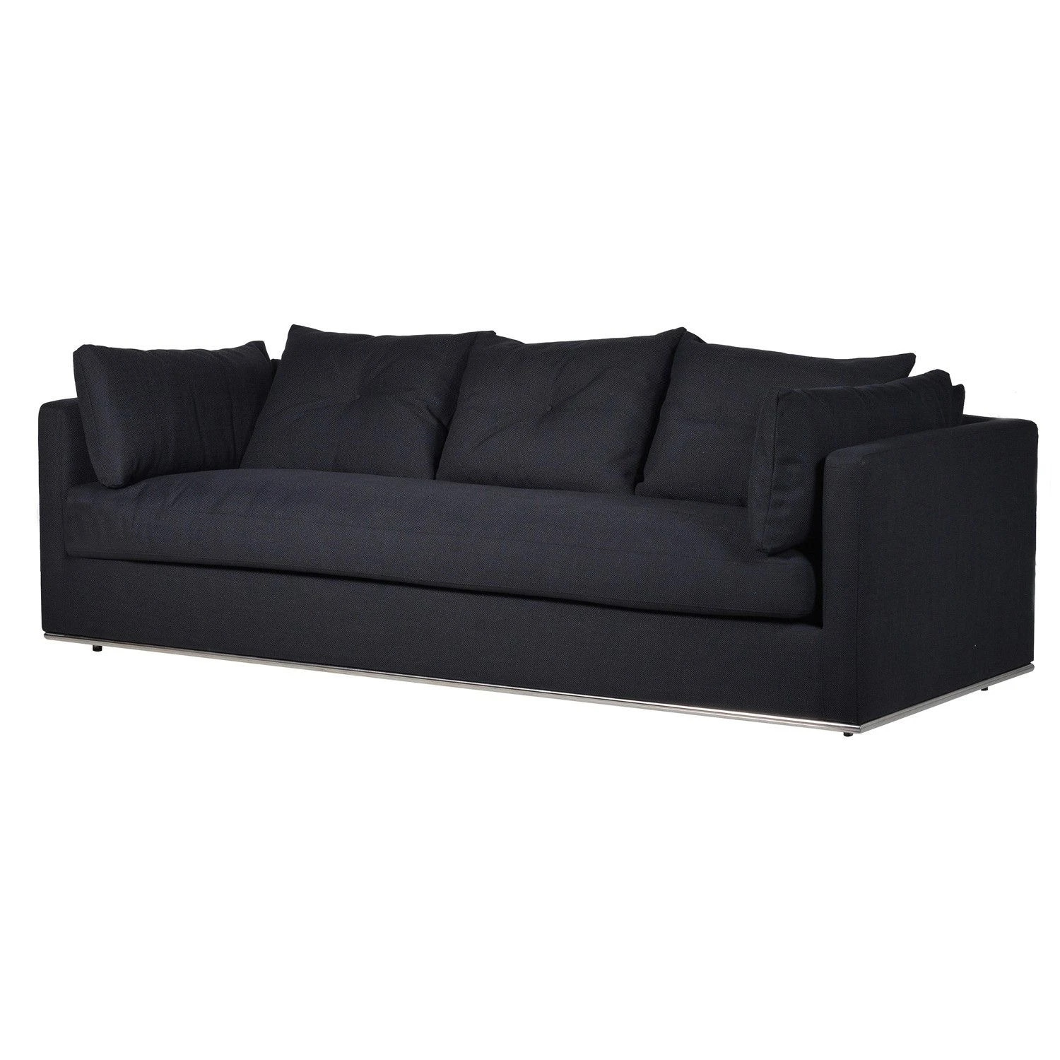 Majestic Black Three Seater Sofa 1 Majestic Black Three Seater Sofa