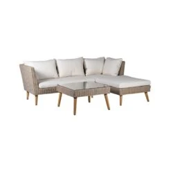 Modern Outdoor Garden Set - Coffee Table & Sofa