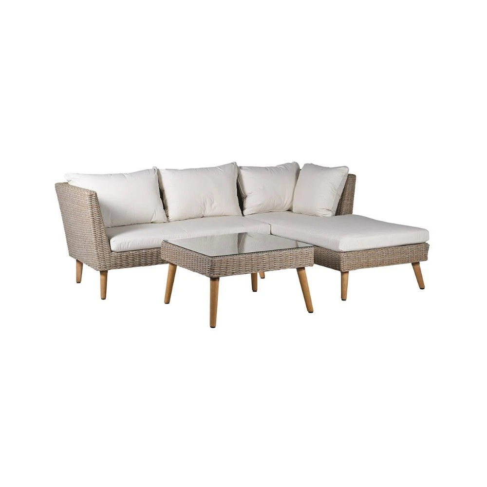 Modern Outdoor Garden Set - Coffee Table & Sofa 1 Modern Outdoor Garden Set - Coffee Table & Sofa