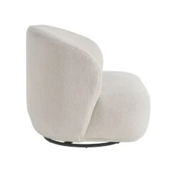 Blanc D'Ivoire Lisette Swivel Armchair -Armchairs Sales product 4 1 1