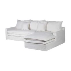 Snug White Corner Sofa