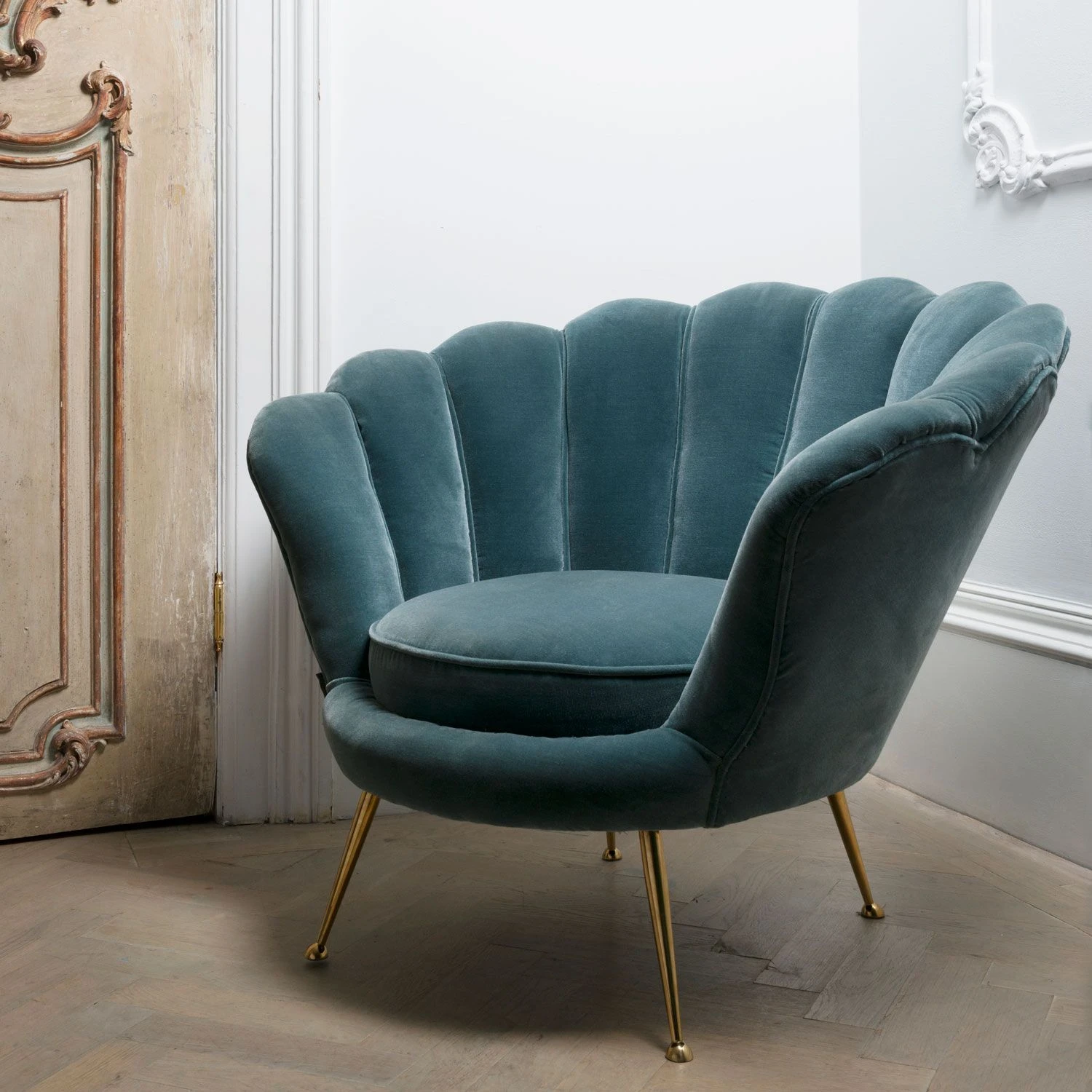 Eichholtz Trapezium Chair - Turquoise 1 Eichholtz Trapezium Chair - Turquoise