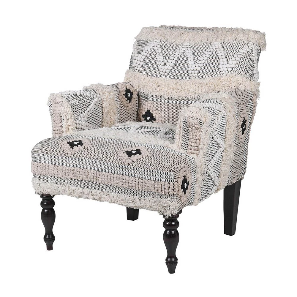 Zafer Patterned Armchair 3 Zafer Patterned Armchair - Image 3